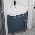 HOLGVE コーナーバスルームシンク、い鉢コンパクトミニ 手洗いボウル/キャビネットバスルームシンク、コーナーバスルーム洗面台シン